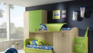  Bunk bed for children with wardrobe