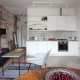 �As sutilezas do design da cozinha-sala de estar no estilo do minimalismo