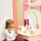  Детска тоалетка с огледало за момичета: характеристики на избор